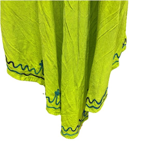 OMJA World Embroidered Tank Dress, One Size, Comfortable Flowy, Resort Beach - Picture 7 of 7